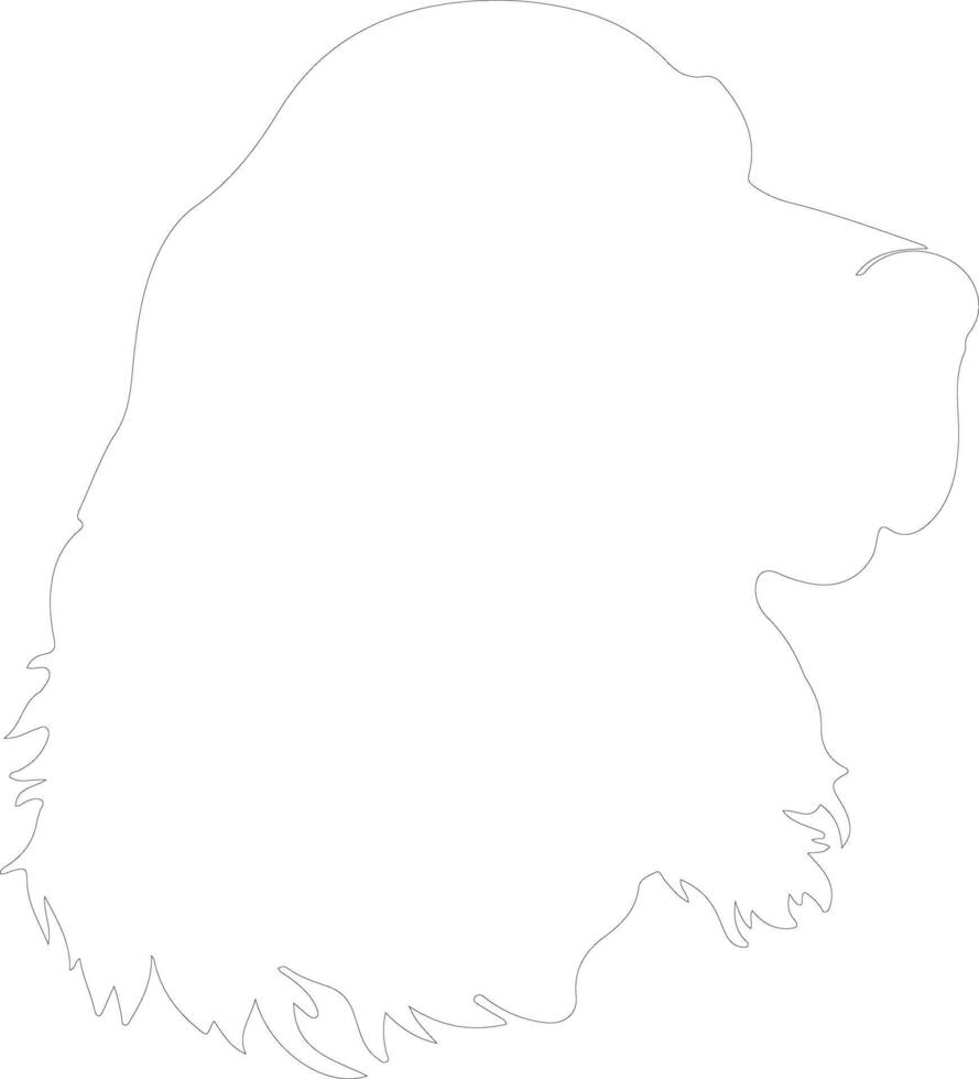Cocker Spaniel  outline silhouette vector