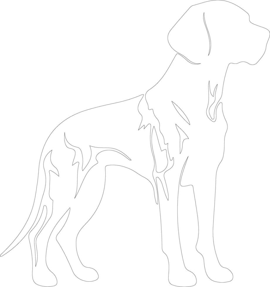 German Shorthaired Pointer  outline silhouette vector