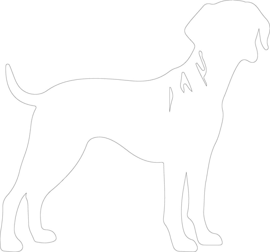 German Shorthaired Pointer  outline silhouette vector