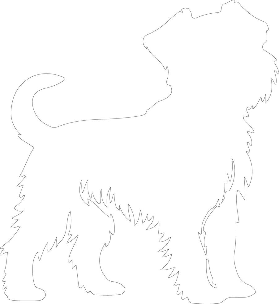 Glen of Imaal Terrier  outline silhouette vector