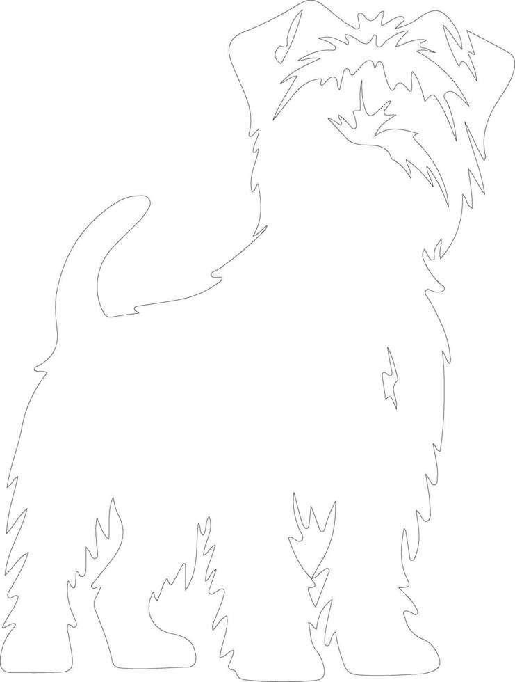 Glen of Imaal Terrier  outline silhouette vector