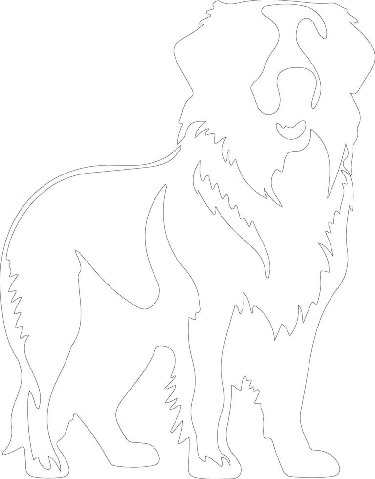 Great Pyrenees  outline silhouette vector