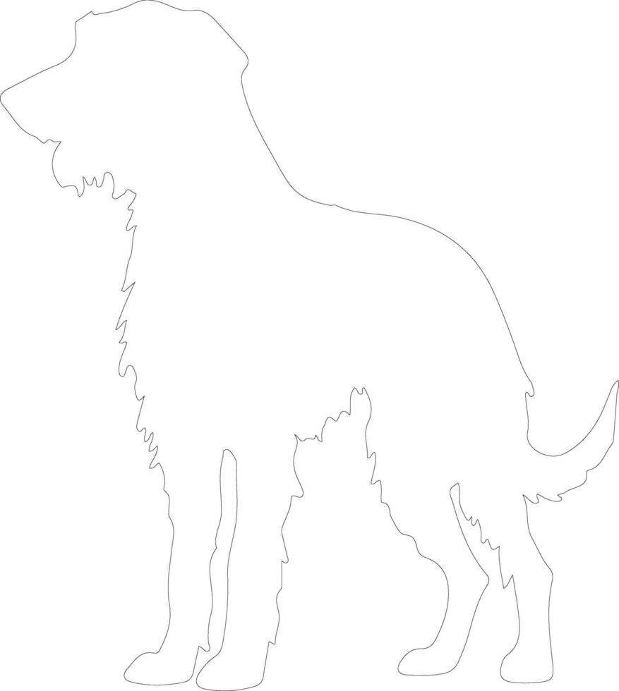 Irish Wolfhound  outline silhouette vector