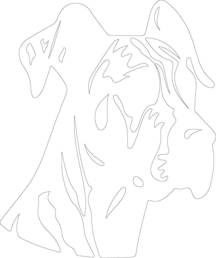 Great Dane  outline silhouette vector