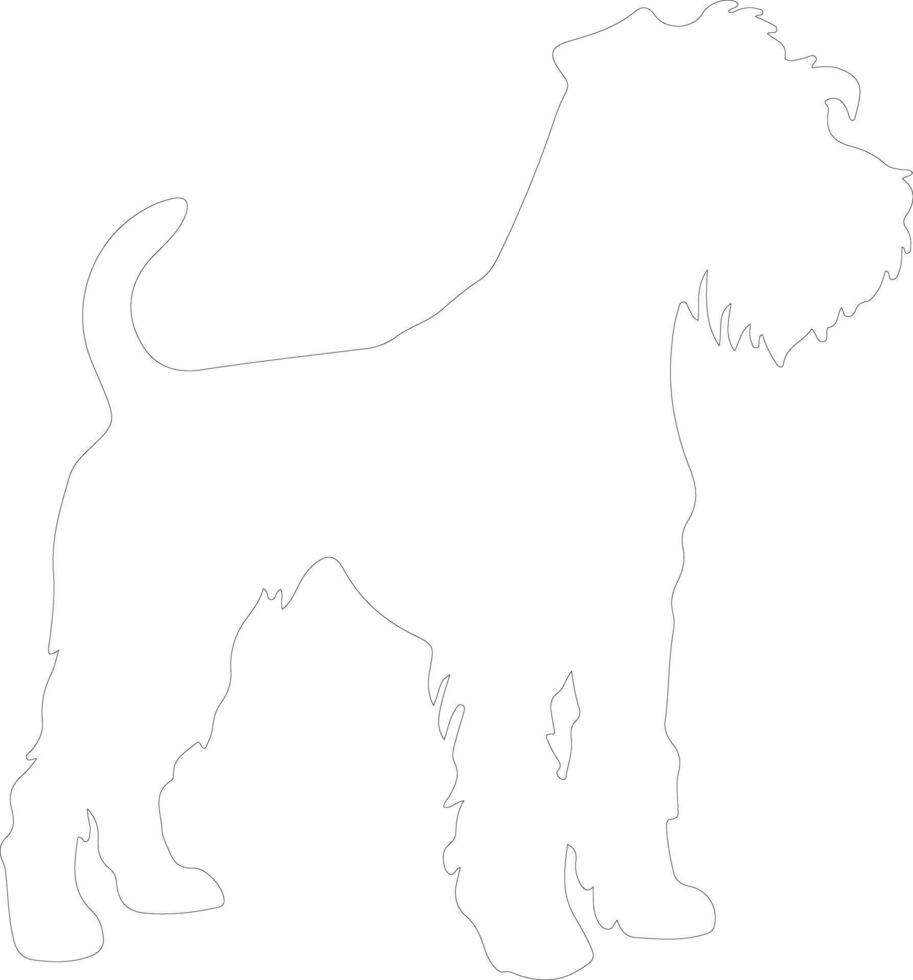 Lakeland Terrier  outline silhouette vector