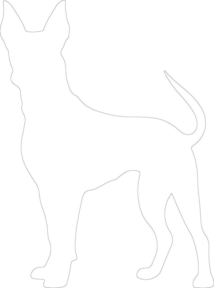 Manchester Terrier  outline silhouette vector