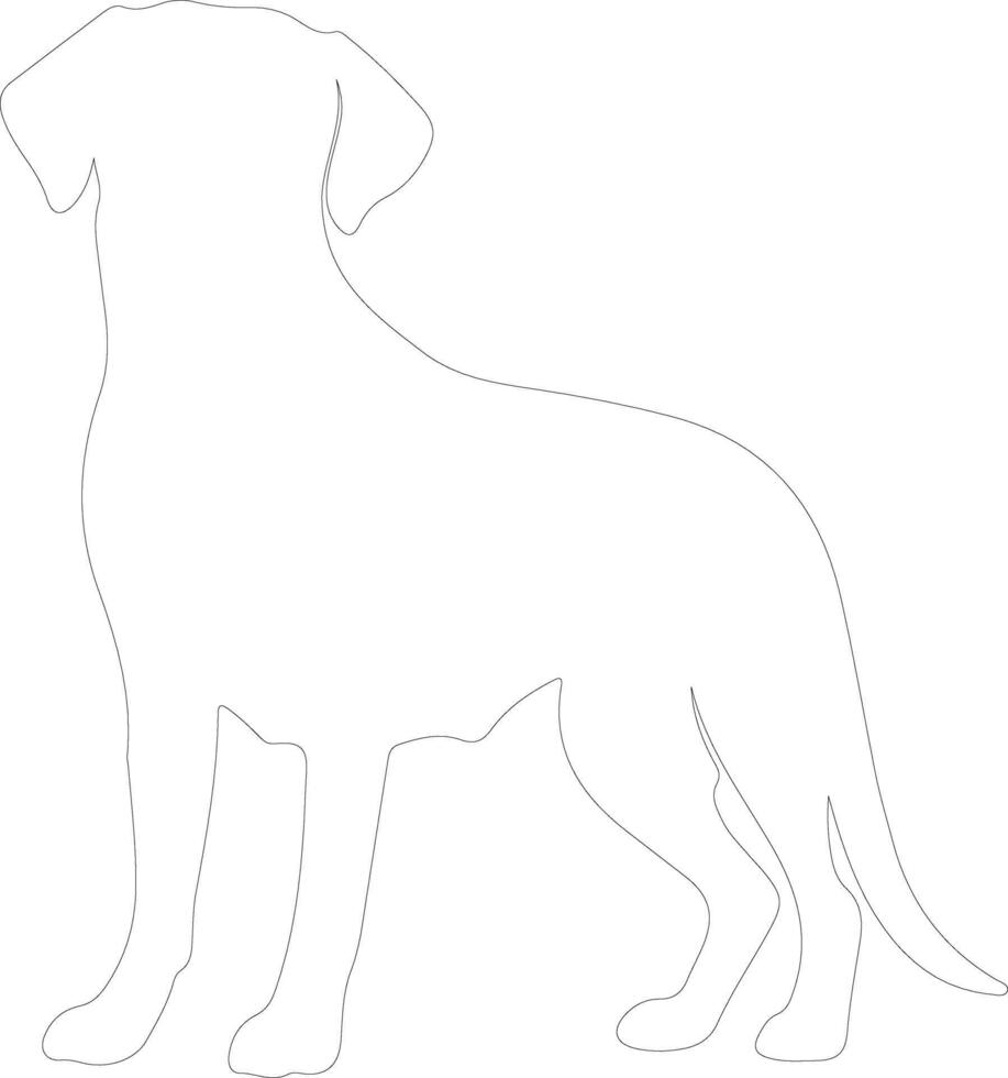 Labrador Retriever  outline silhouette vector