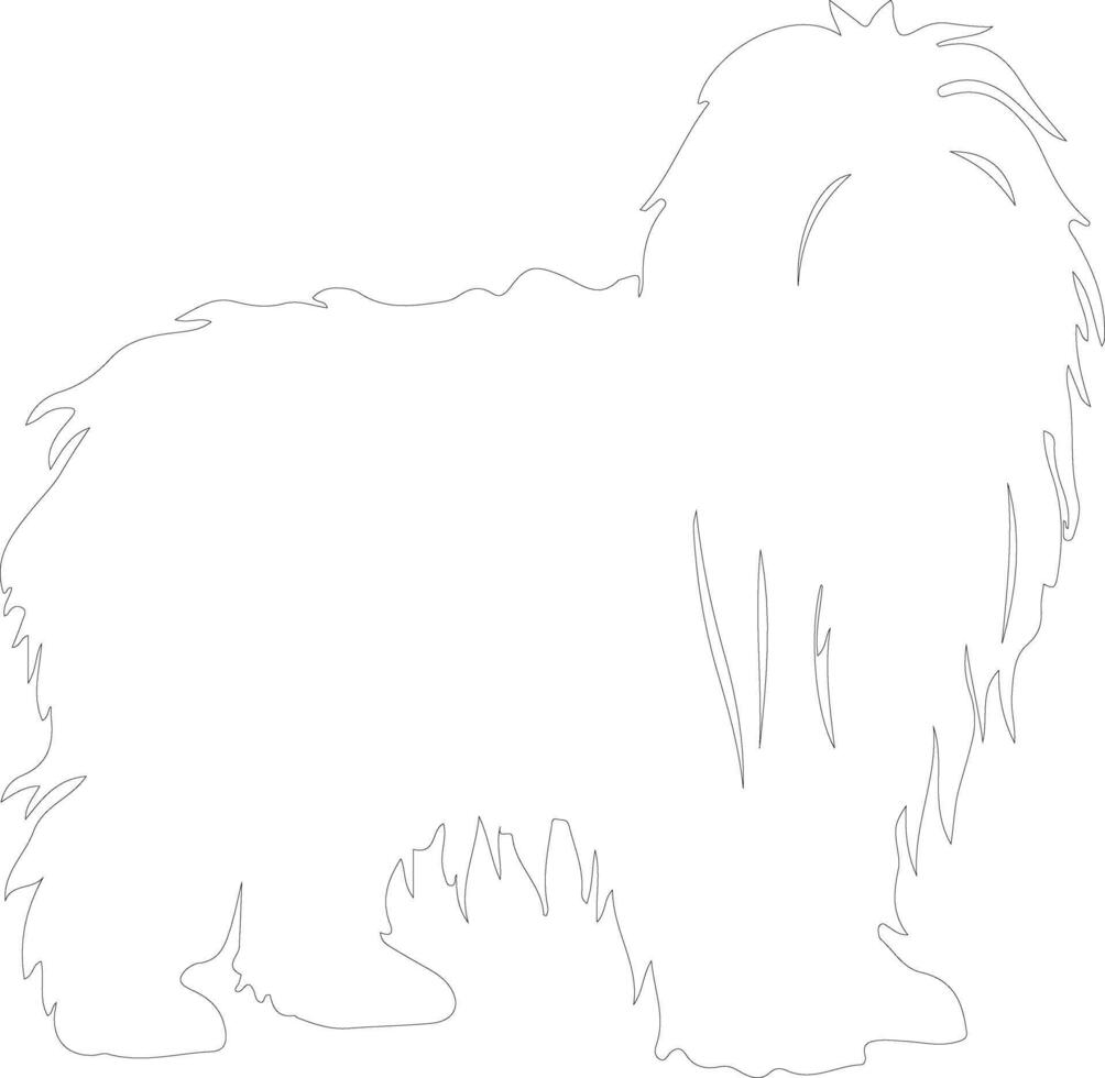 komondor contorno silueta vector