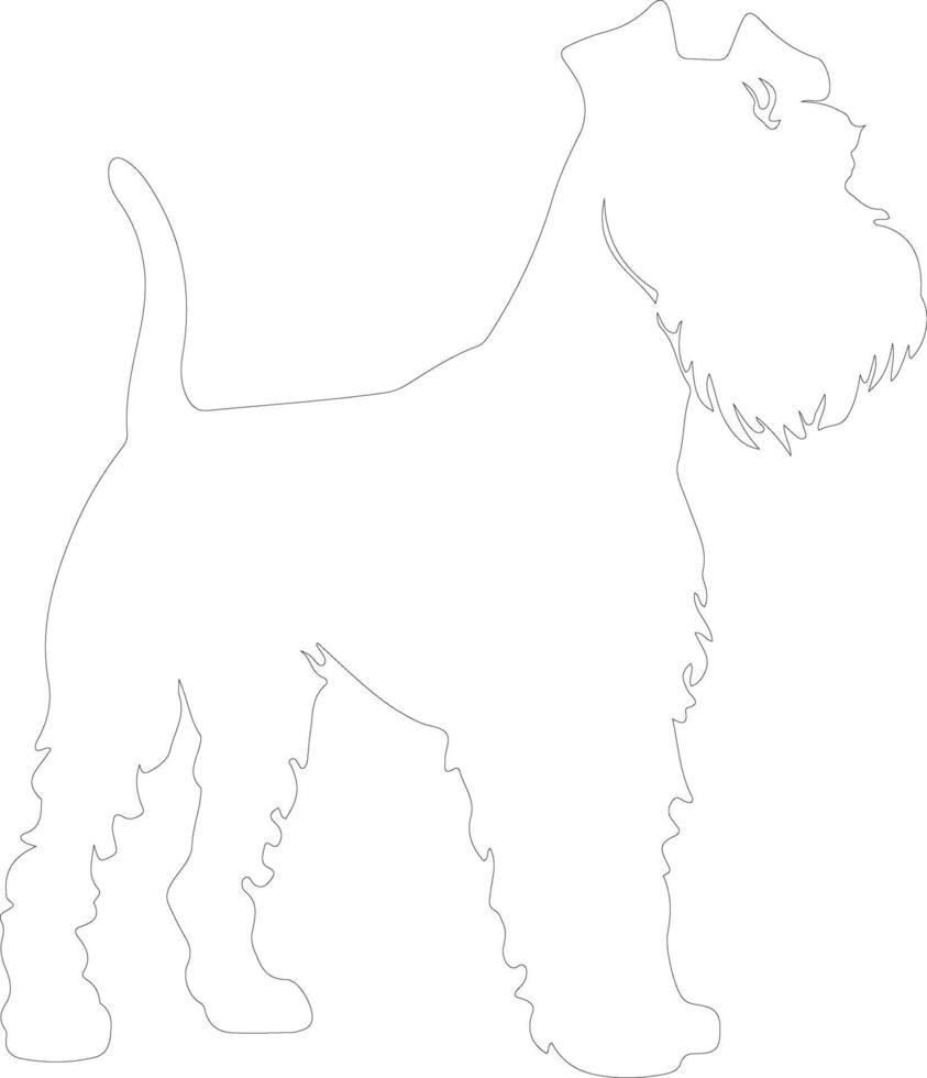 Lakeland Terrier  outline silhouette vector