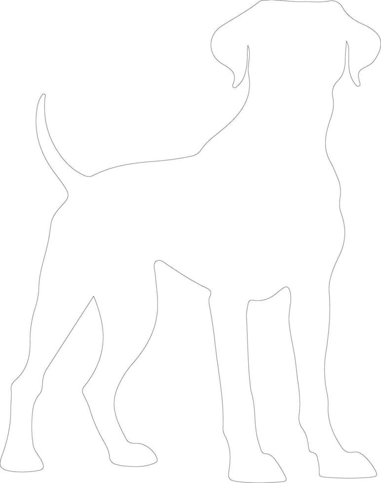 Rhodesian Ridgeback  outline silhouette vector