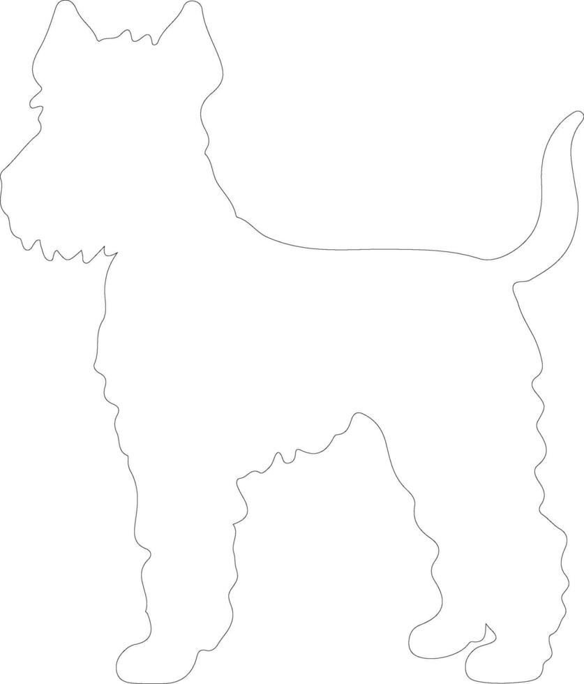 Pumi  outline silhouette vector