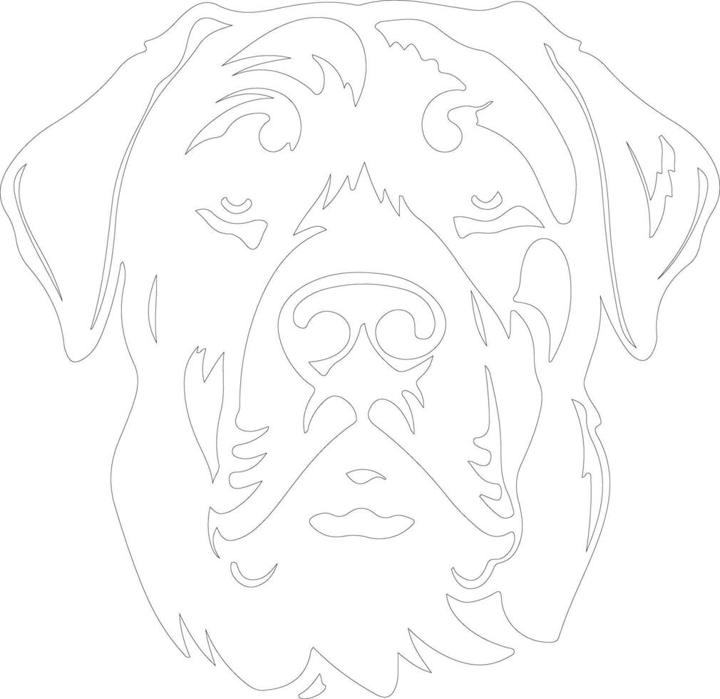 Rottweiler  outline silhouette vector