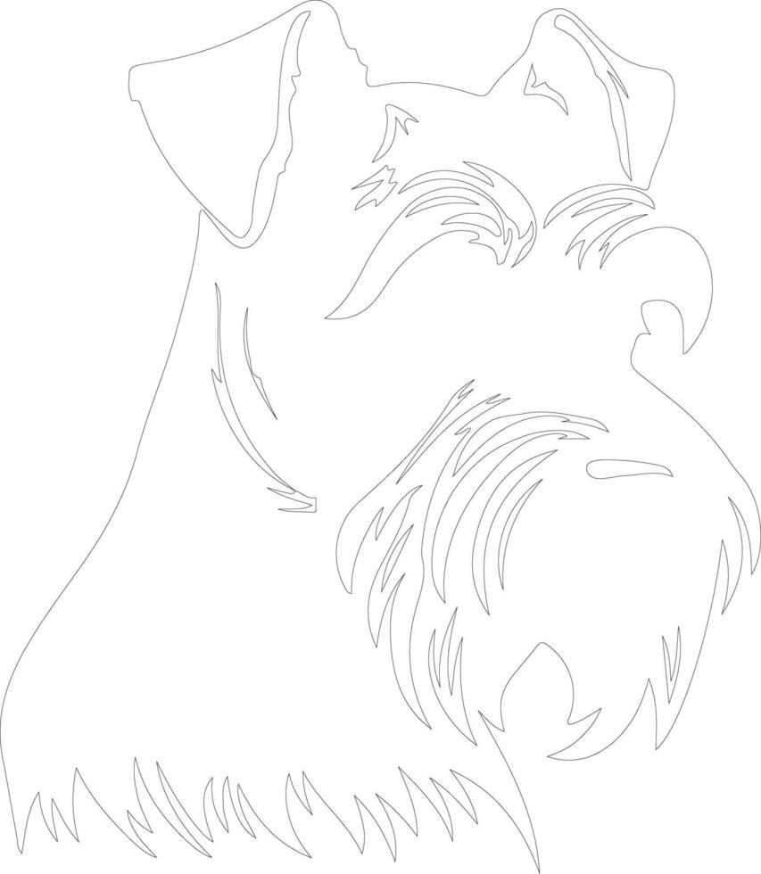 Standard Schnauzer outline silhouette vector