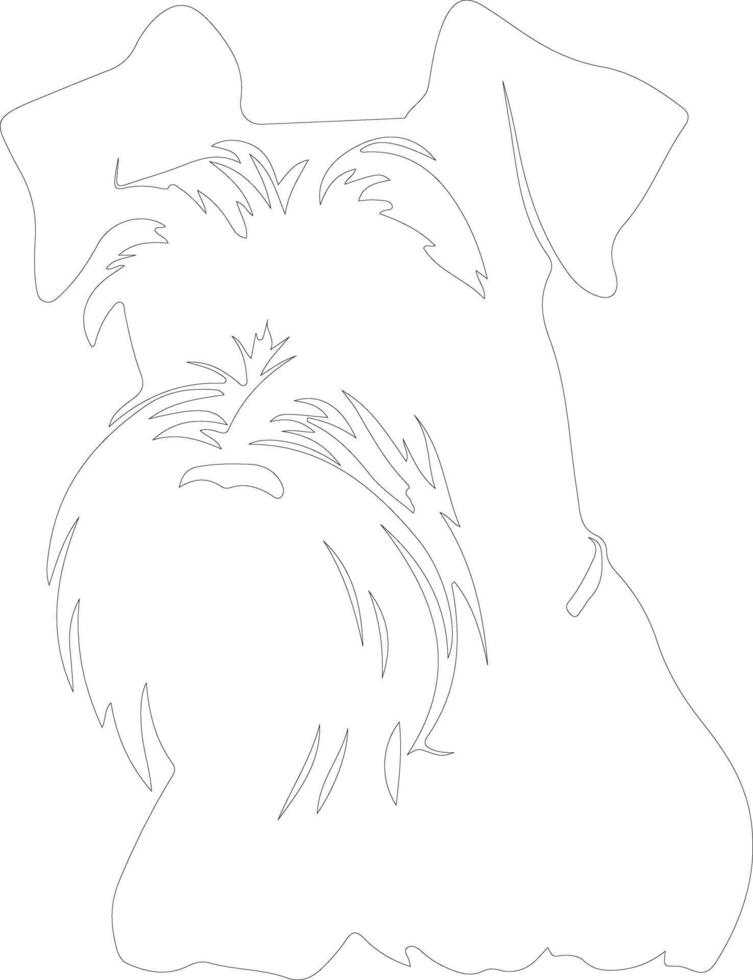 estándar Schnauzer contorno silueta vector