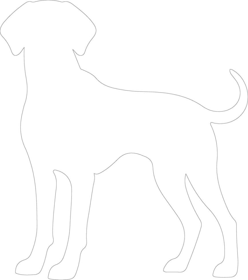Weimaraner outline silhouette vector