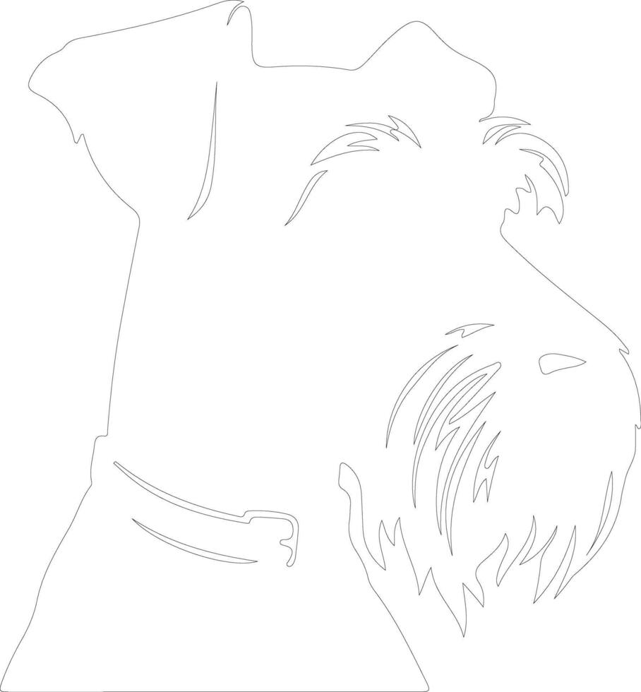 Standard Schnauzer outline silhouette vector