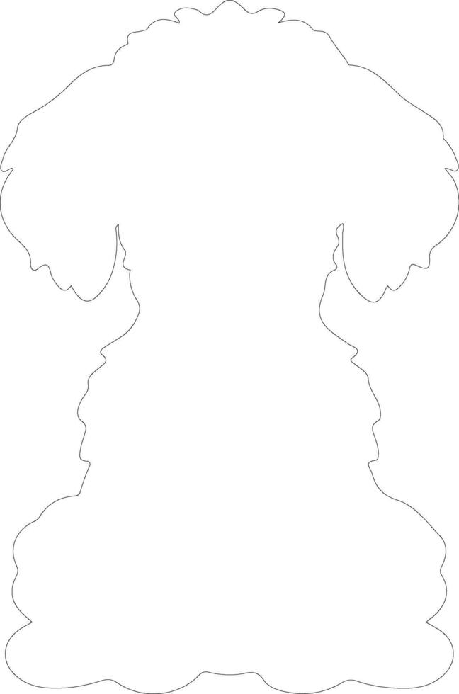 Toy Poodle outline silhouette vector