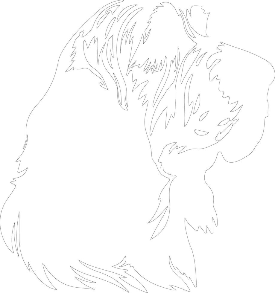 Spinone Italiano outline silhouette vector