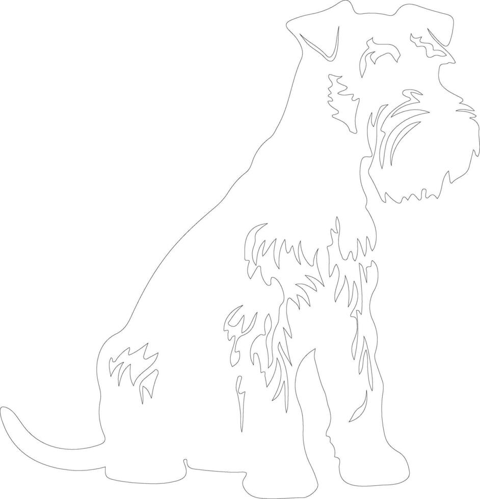 Welsh Terrier outline silhouette vector