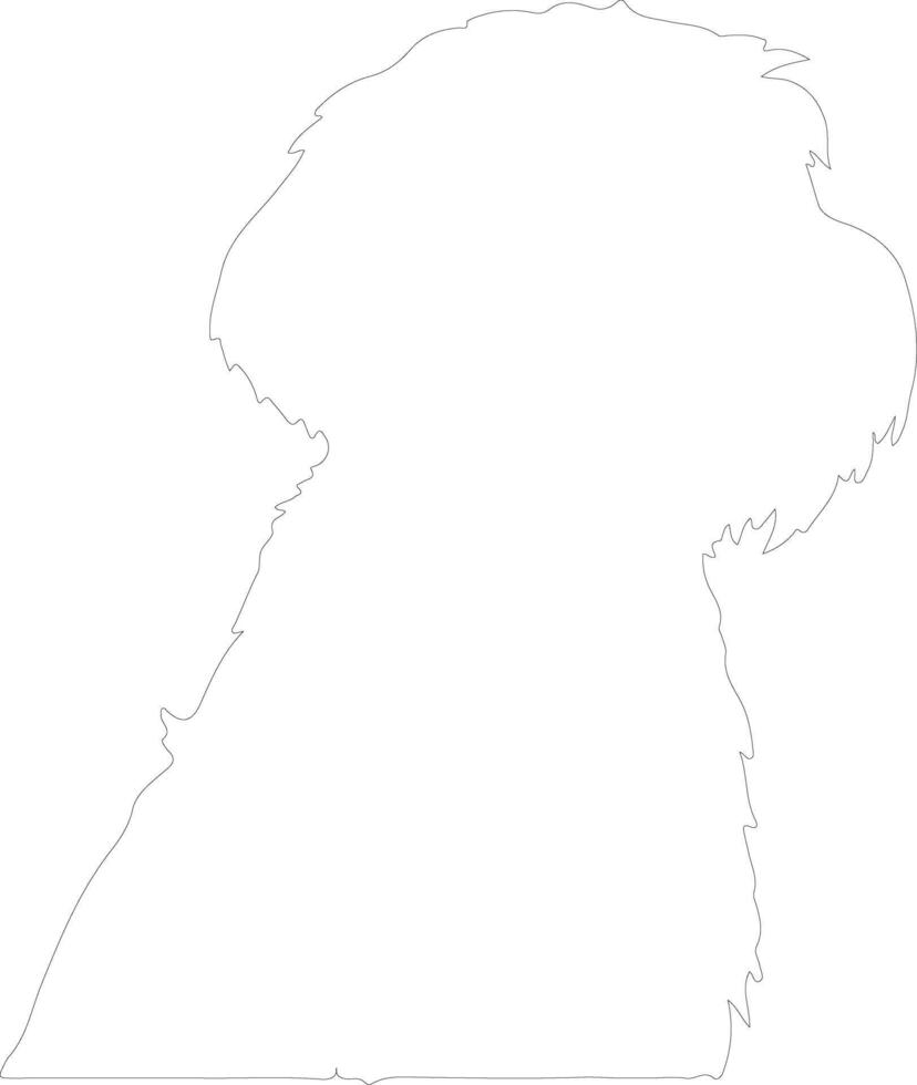 Wirehaired Pointing Griffon outline silhouette vector