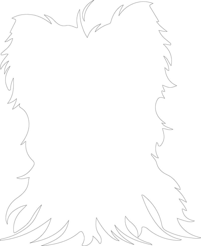 Affenpinscher  outline silhouette vector