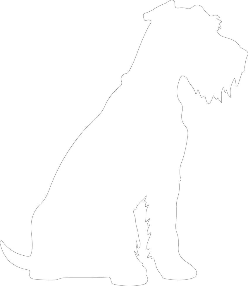 Airedale Terrier  outline silhouette vector