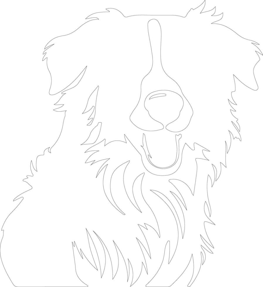 Australian Shepherd  outline silhouette vector