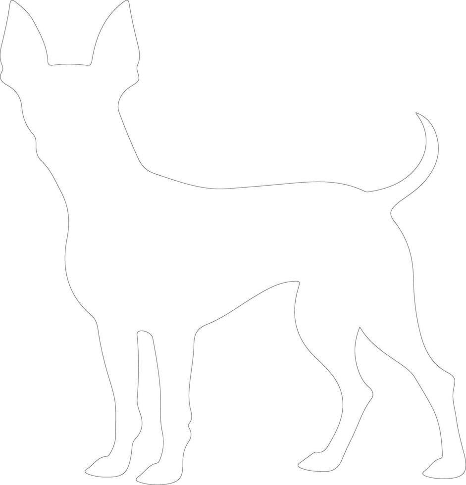 Toy Manchester Terrier outline silhouette vector