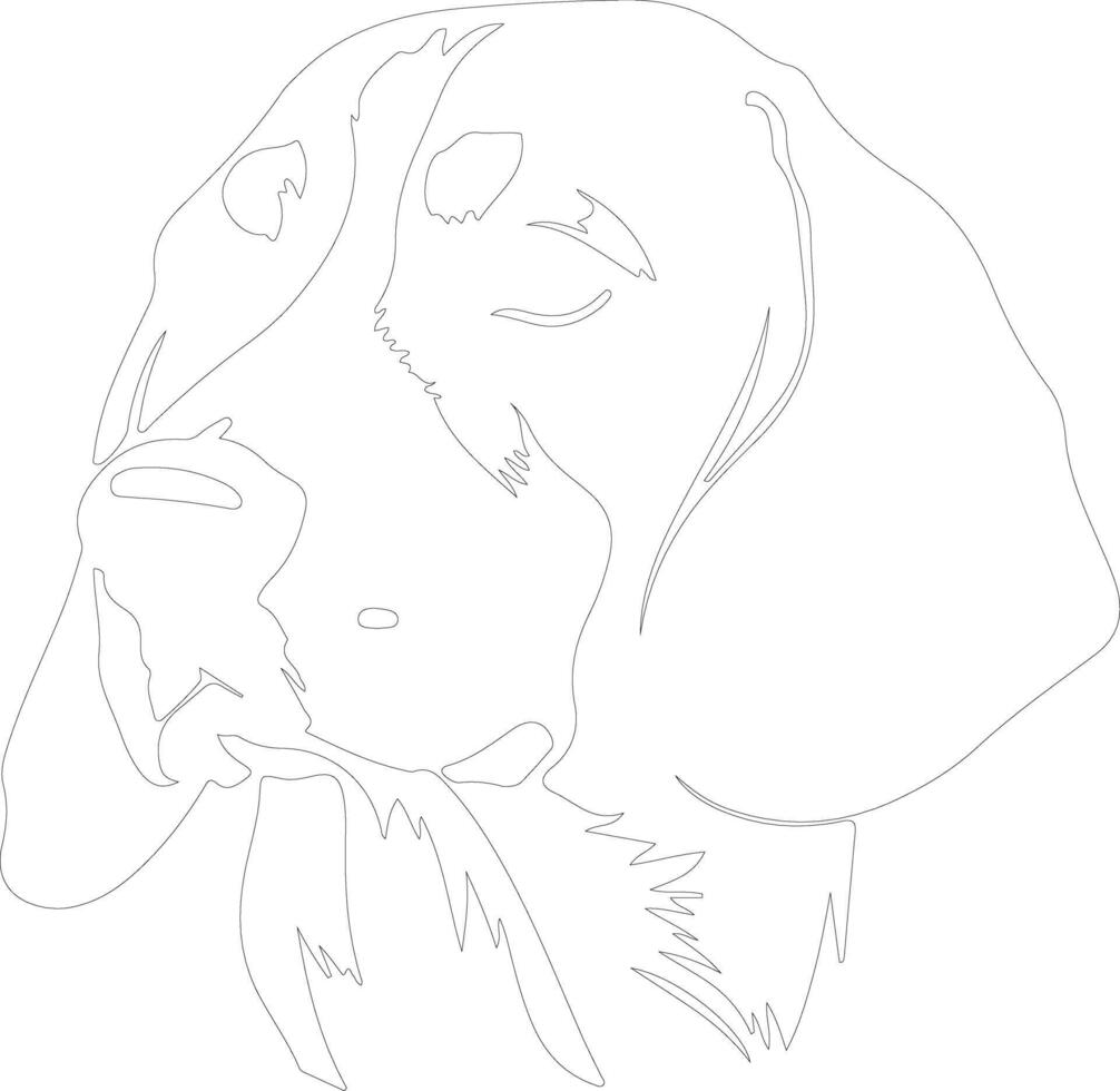 Beagle  outline silhouette vector