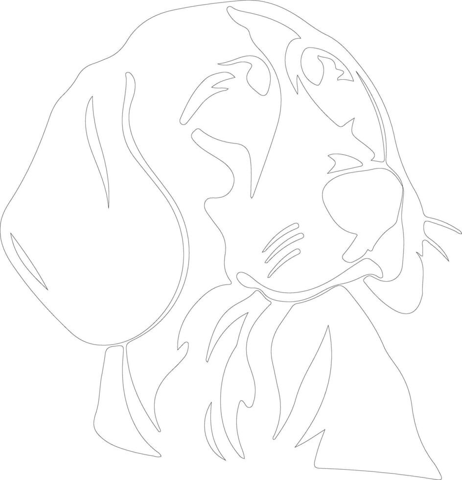 Beagle  outline silhouette vector