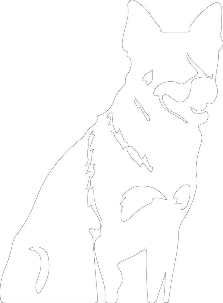 Beauceron  outline silhouette vector