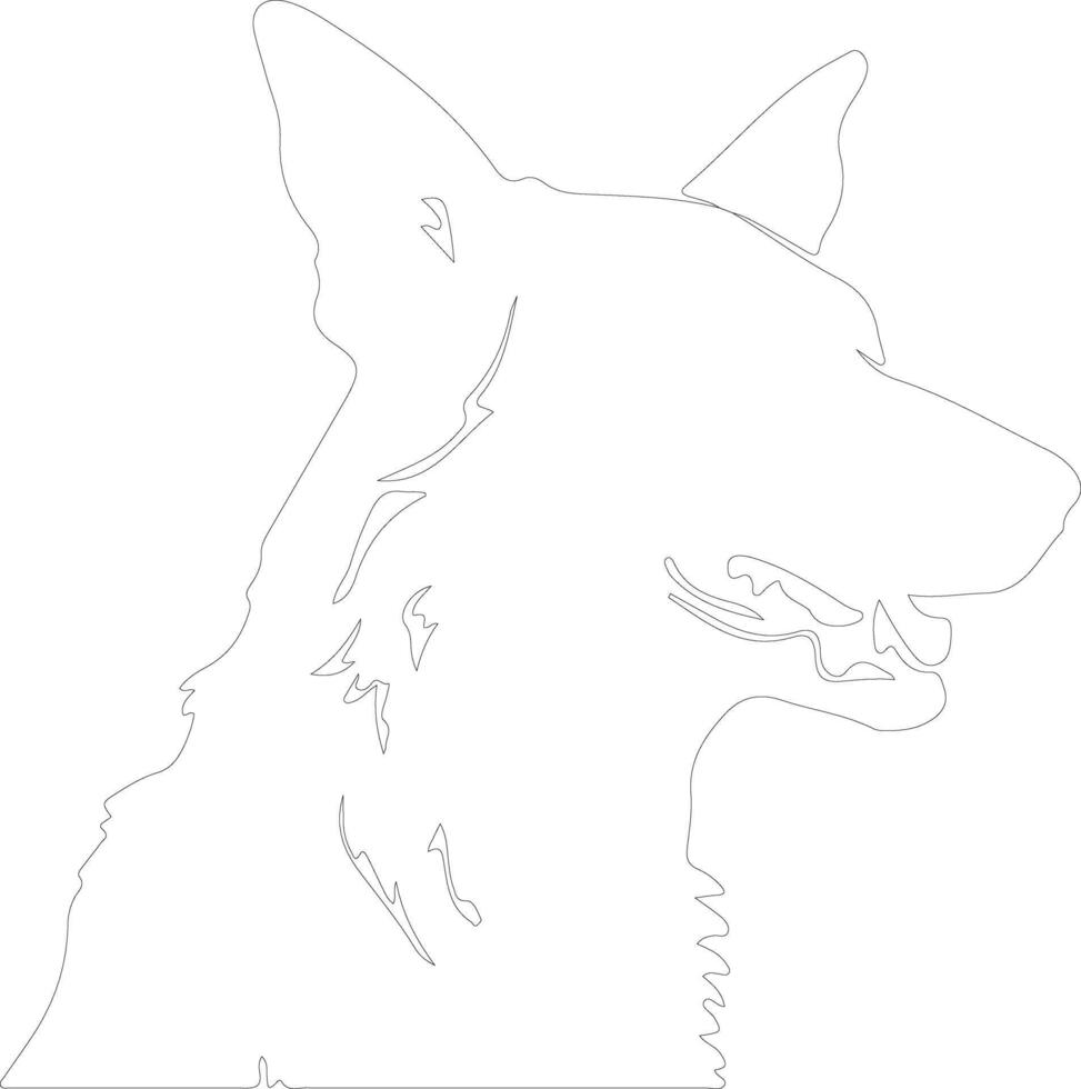 Beauceron  outline silhouette vector