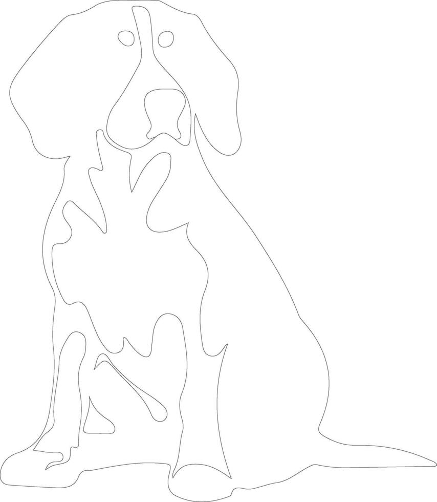 Beagle outline silhouette vector