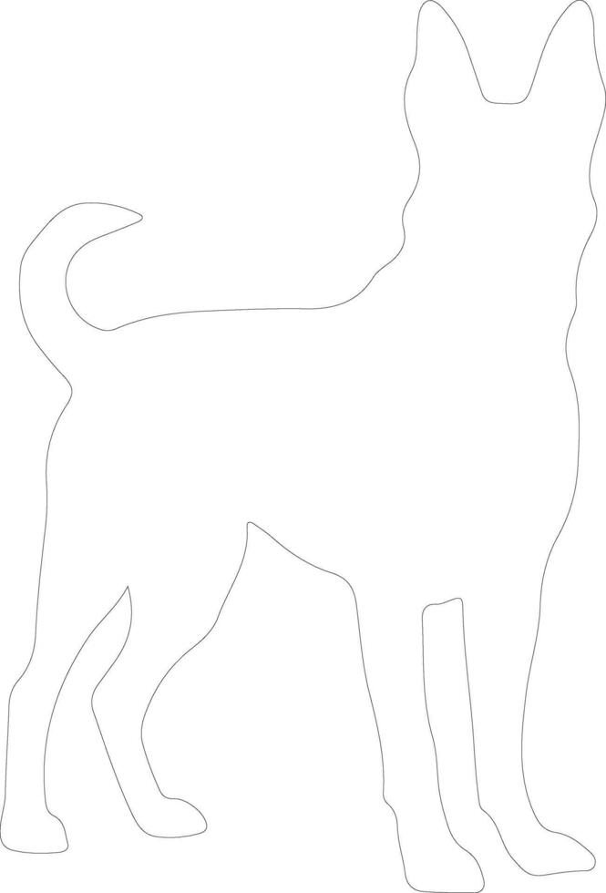 Belgian Malinois  outline silhouette vector