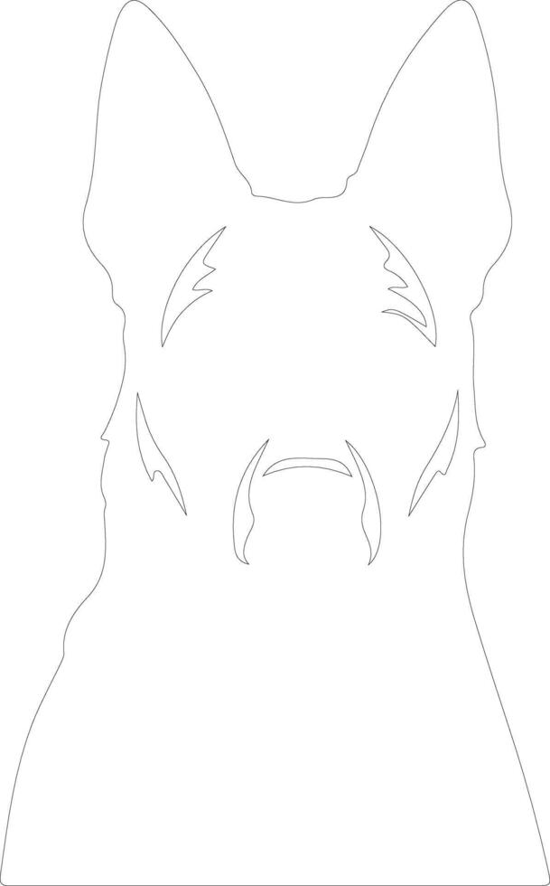 Belgian Malinois  outline silhouette vector