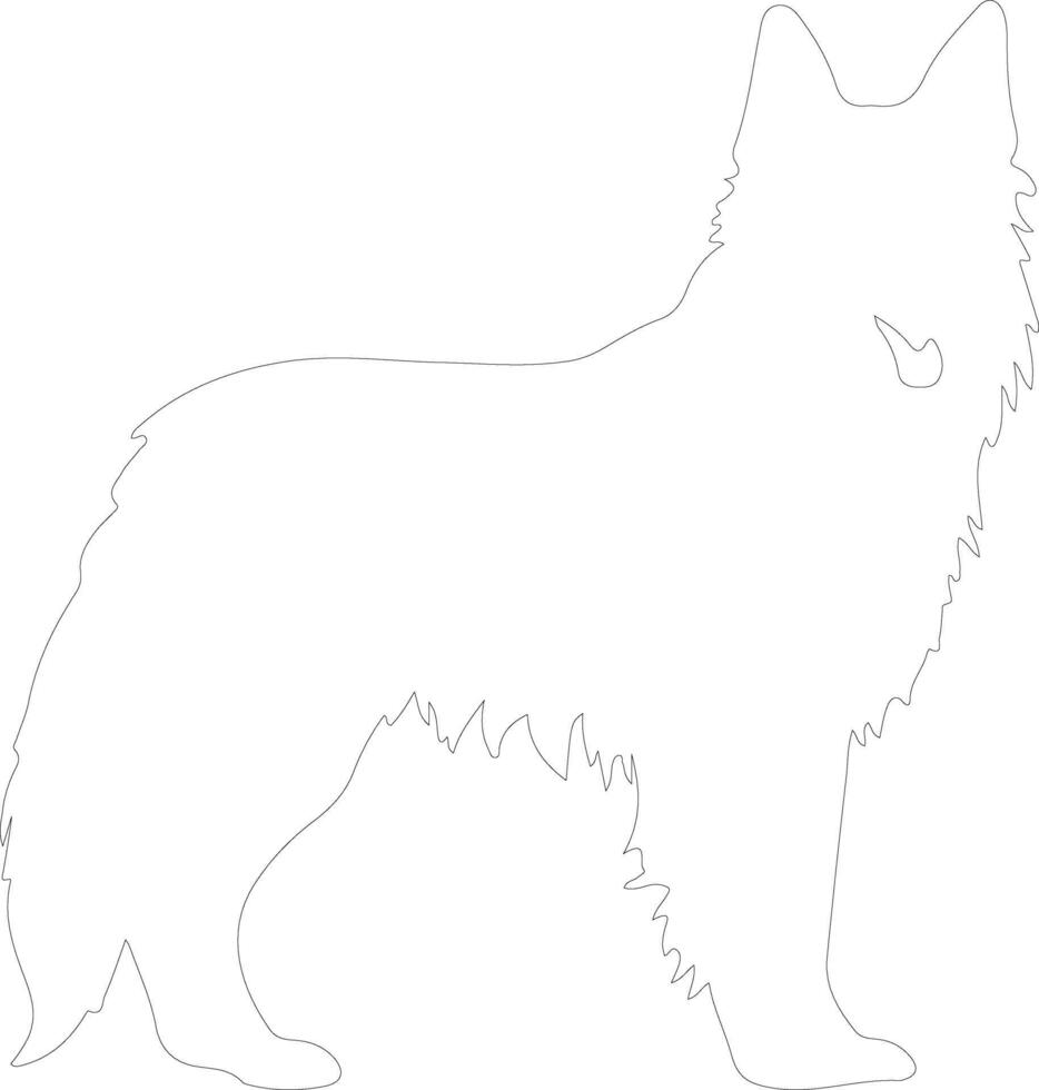 Belgian Tervuren  outline silhouette vector