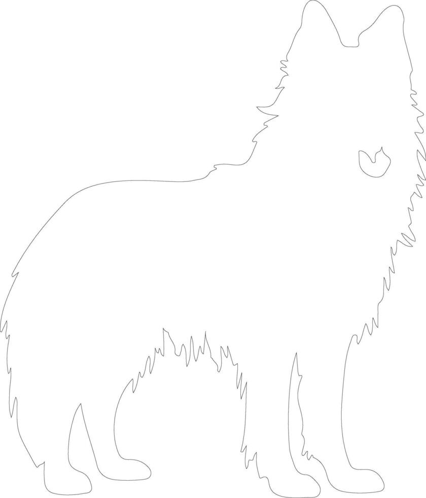 Belgian Tervuren  outline silhouette vector