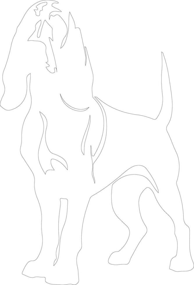 Bloodhound  outline silhouette vector