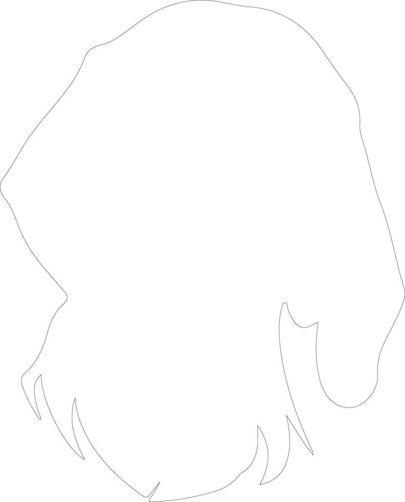 Black and Tan Coonhound  outline silhouette vector