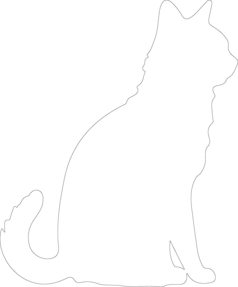 Cyprus Cat outline silhouette vector