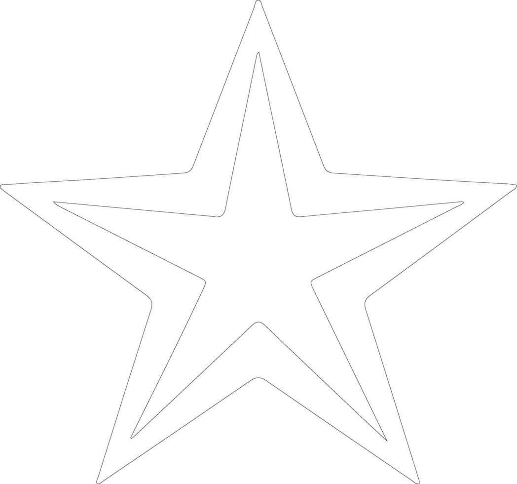 Star  outline silhouette vector