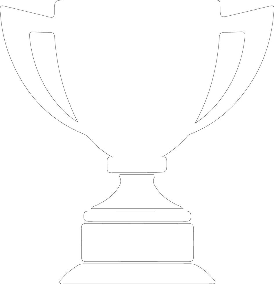 Trophy icon outline silhouette vector