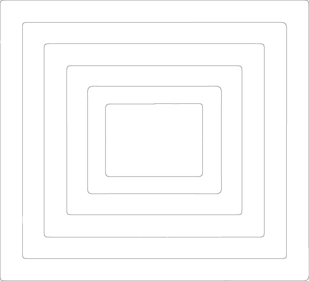 Square outline silhouette vector