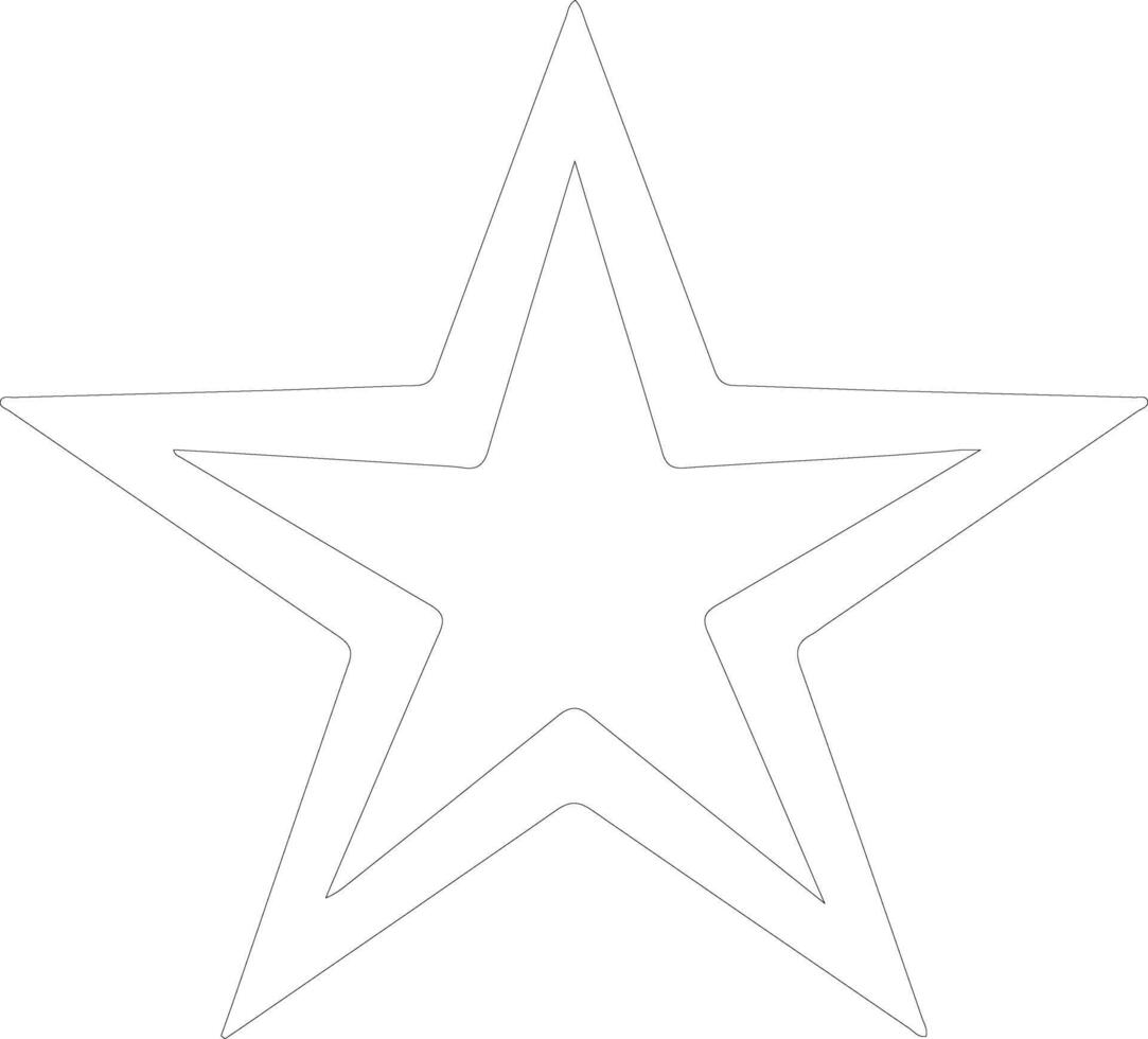 Star icon  outline silhouette vector