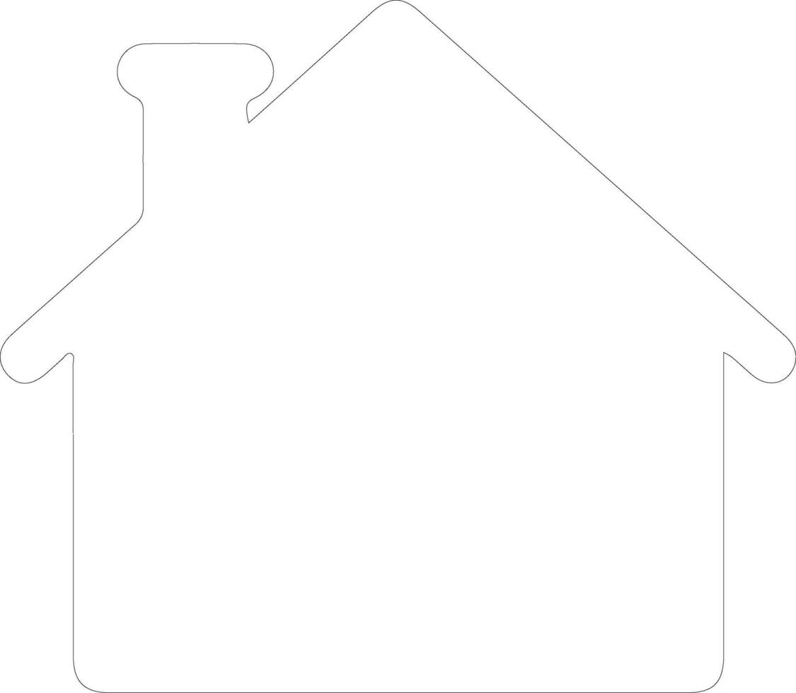 Home icon  outline silhouette vector