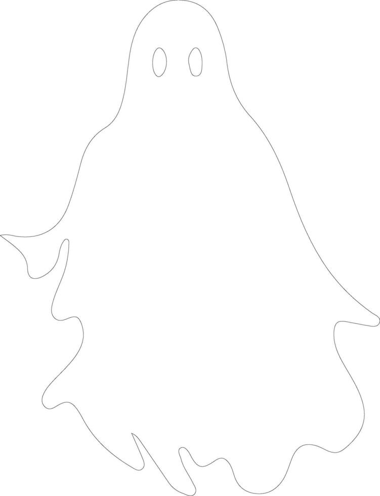 Ghost  outline silhouette vector