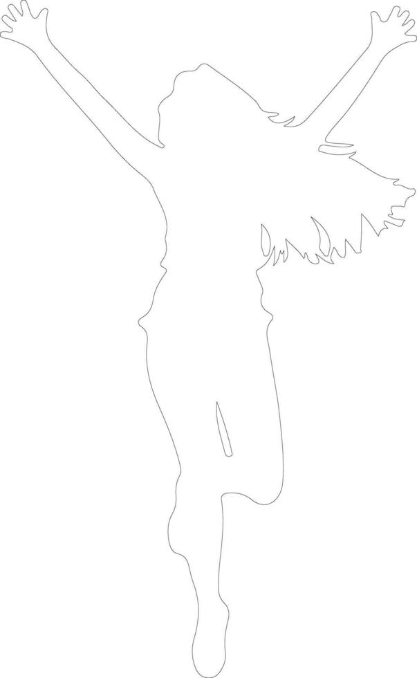 Joy  outline silhouette vector
