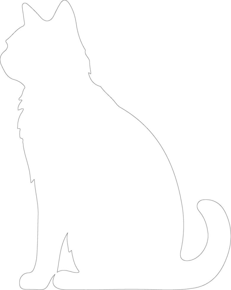 Cyprus Cat  outline silhouette vector
