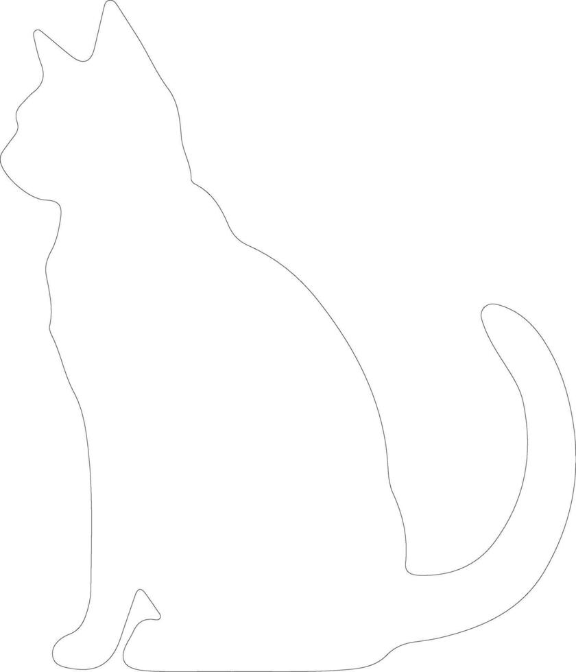 Minskin Cat  outline silhouette vector