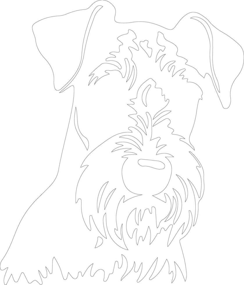 Airedale Terrier outline silhouette vector